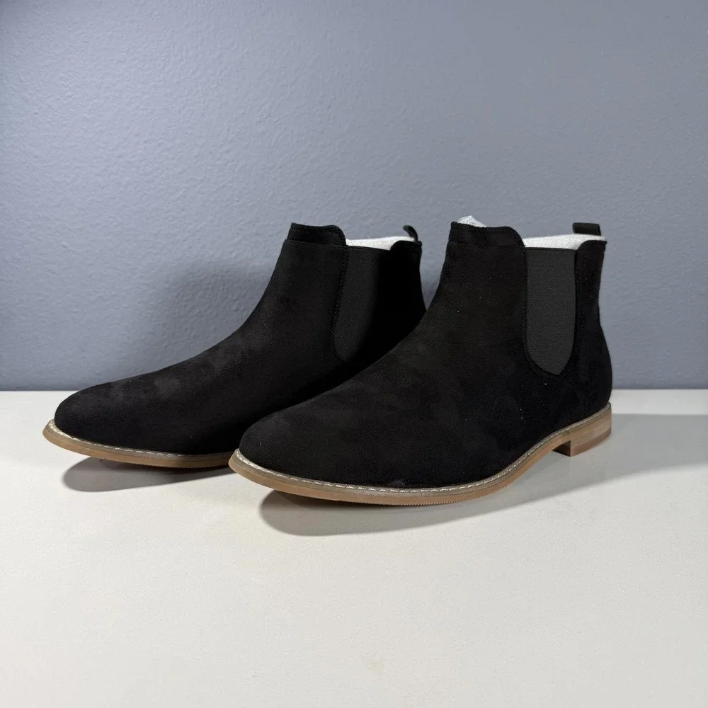Vance CO Men's‎ Black Suede Chelsea Boots Size 9W